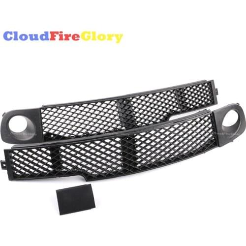 CloudFireGlory For VW Passat B5 1997-2000 Set of 3Pcs Fornt Lower Bumper Fog Light Grill & Cover 3BD853676 3BD853677 3BD853678