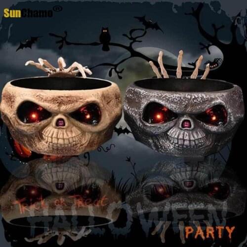 Halloween Electric Horror Decorative Props Ghost Hand Plate Placement Plate Scary Scary Luminous Ornaments