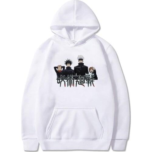 Cartoon Jujutsu Kaisen Hoodie Oversized Teenagers Women Men Cosplay Warm Fall Winter Top Kawaii Clothes
