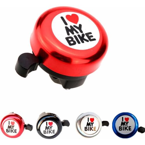 HOT SALE I Love My Bike Bicycle Bell Colorful Bicycle Bell Heart Alarm Bike Loud and Clear Cycling Metal Handlebar Ring Bisiklet