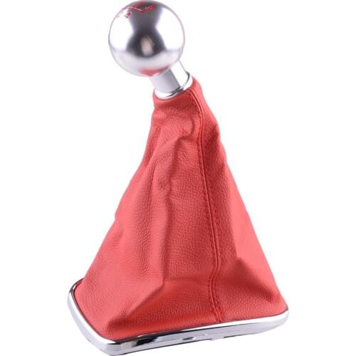 Red 5 Speed Aluminum Alloy Car Gear Shift Knob Gaitor Fit For VW Mk4 Jetta Bora Golf GTI R32 1999 2000 2001 2002 2003 2004