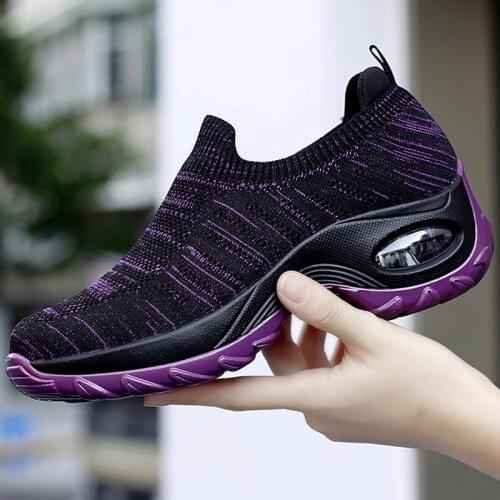 Tenis Feminino Increase Height 5cm Womens Shoes Thick Soled Socks Footwear Black Breathable Mesh Women Tennis Shoes New Sneakers