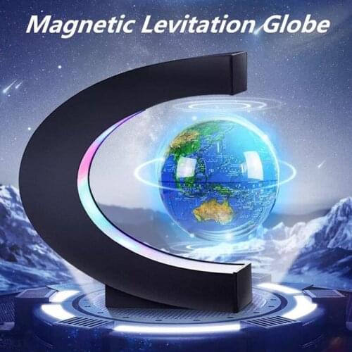 Magnetic Levitation Floating Globe Mysteriously Suspended In Air World Map C-Shape Home Decoration Accessories