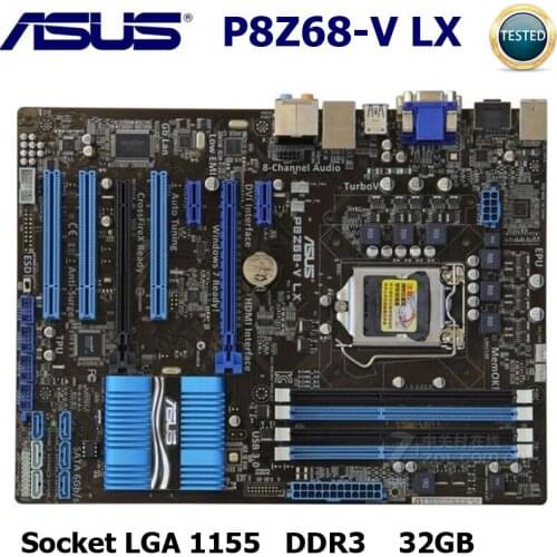 LGA 1155 Asus P8Z68-V LX Motherboard DDR3 Intel Z68 32GB Cpu Core i7/Core i5/Core i3 PCI-E 2.0 Original Desktop Used Mainbaord