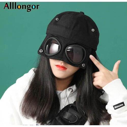 Fashion 2020 Novelty pilot glasses Baseball Caps Women Men Hat casquette gorras mujer hip hop windproof cool gorros hat