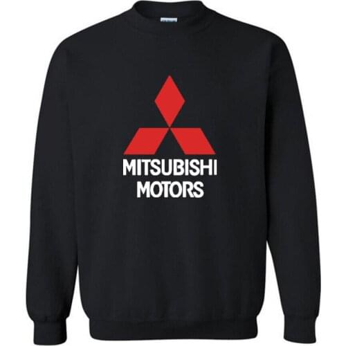 Fashion Cotton Men Hoodies Mitsubishi Car Logo Print Fleece O-Neck pullover Sweatshirts HipHop Harajuku Streetwear Men Clothing