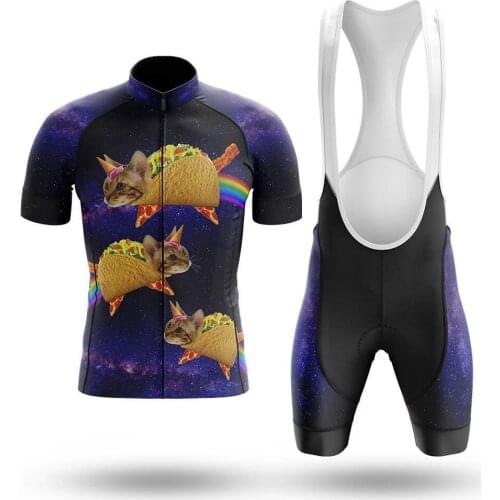 2021 Mens Taco Cat V2 Cycling Jersey Set Summer Cycling Clothing Road Bike Shirts Suit Bicycle Bib Shorts MTB Wear Maillot