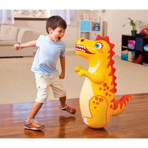 Inflatable Thickened Punching Boxing Bag for Kids Fitness Puzzle Animal Pattern F3ME