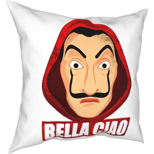 La Casa De Papel Bella Ciao Pillowcover Home Decor Money Heist Cushion Cover Throw Pillow for Sofa Double-sided Printing