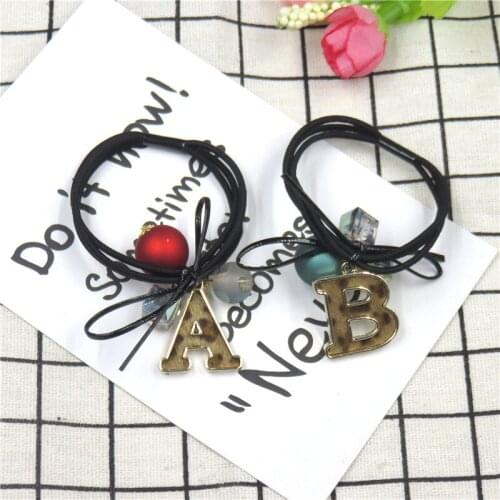 1PCS Creative Leopard ABCD Elastic Hair Bands For Girl Bohemian Headband Scrunchy Korean Fashion Kids Hair Accessories For Women