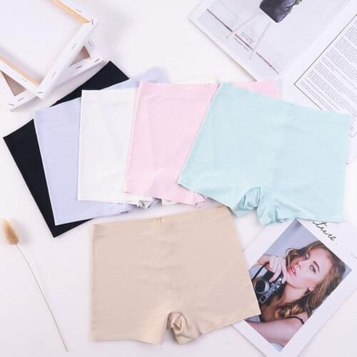 Ice Silk Seamless Boxer Large Size Underwear Womens Anti-failure Summer Breathable Thin Four-corner Safety Pants Sexy Lingerie