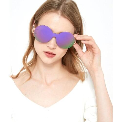 Fashion Round Diamond Sunglasses Women 2020 Colorful Luxury Crystal Punk Sunglasses Ladies Eyewear Rhinestone Glasses NX