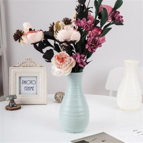 Modern and Simple Plastic Vases In Northern Europe Creative Living Room Decoration Household Porcelain-like Vases