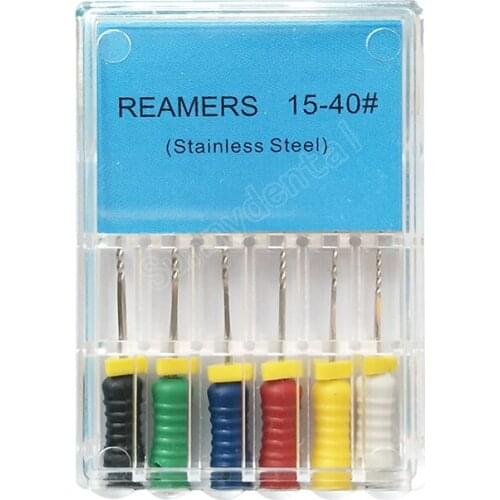 Dental K-reamer 25mm Root Canal R Files Lima 6pcs/pack Stainless Steel Handuse K Files Reamer Endodontic Files Dental Instrument