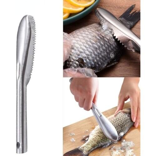 Fish Skin Graters Fast Remove Fish Scale Scraper Planer Tool Fish Scaler Fishing Knife Cleaning Tools Kitchen Cooking Accessorie