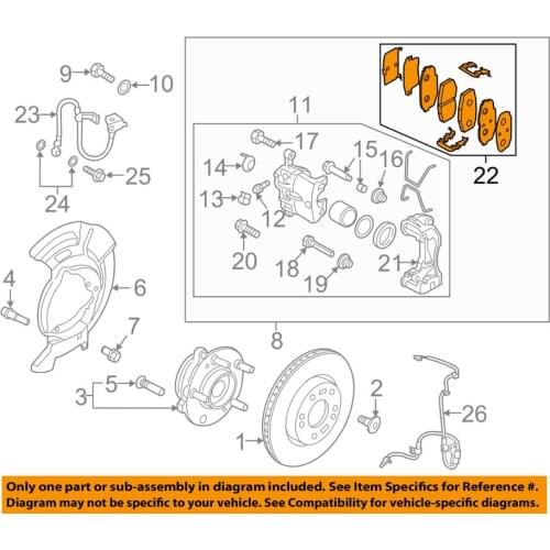 FOR HYUNDAI OEM 17-18 Elantra Brake-Front-Brake Pads 58101F2A00 58101 F2A00 Front brake pad brake caliper