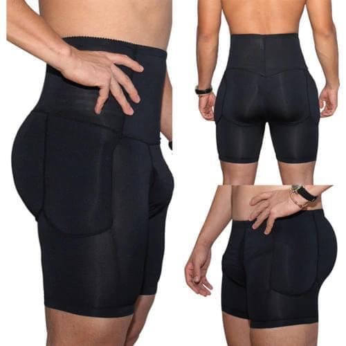 Mens Compression High Waist Boxer Shorts Trainning Exercise Shorts Girdle Pants Tummy Slim Body Shaper Plus Size