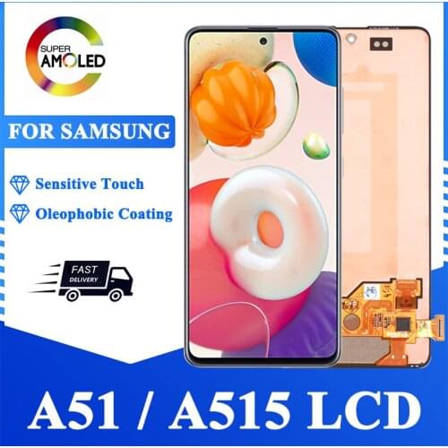 Super Amoled A51 For Samsung Galaxy A51 A515 Lcd Display Touch Screen Digitizer Assembly For Samsung A515 A515FN A515F Repair