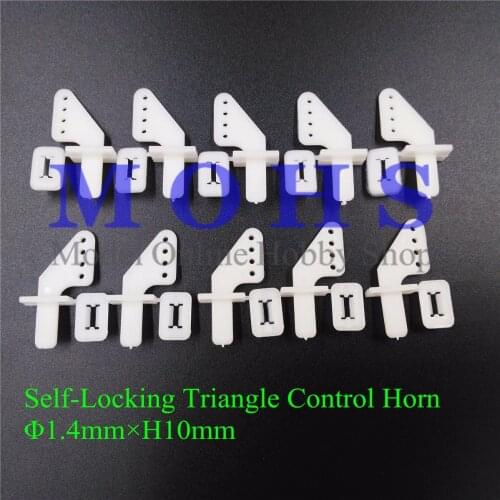 10pcs/lot 20pcs/lot whole sale self locking triangle control horn nylon plastic pin horns 3 point 4 hole control horns for model