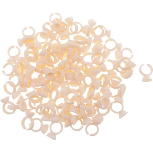100x Pigment Rings Tattoo Ink Cup Makeup RGlue Holder Permanent Microblading