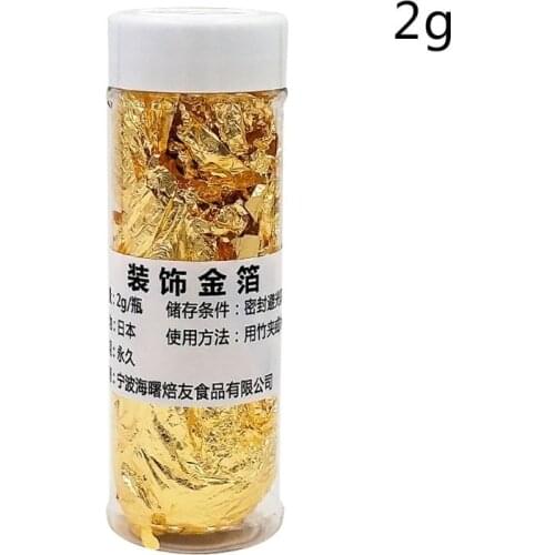 2g Gold Leaf Foil Safety Baking Decoration for manicure DIY Mask Home Bar G8TB