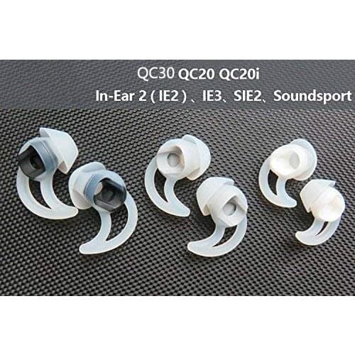 3 Pairs SML Size Earbuds Buds Eartips for Bose QuietComfort QC20 Headphones Color Transparent