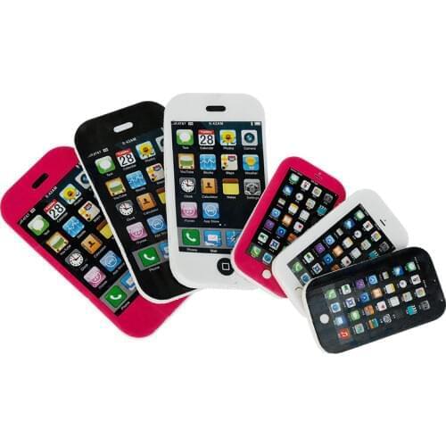 3pcs Novelty Mobile Phone Rubber Eraser Children Kawaii Toy Student Creative Stationery Party Gift Prize Office School Supplies