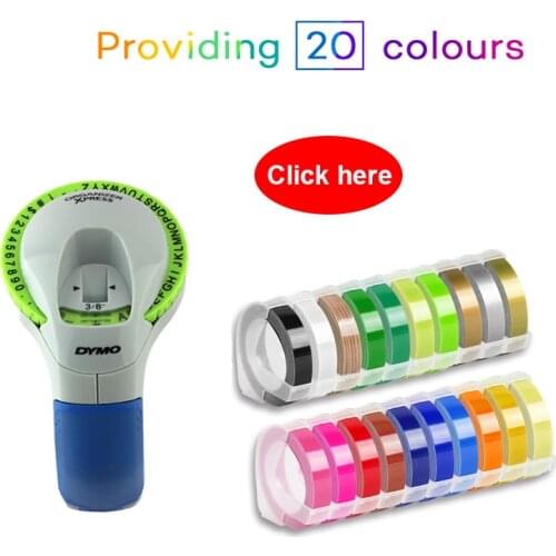 Dymo 12965 Manual Label Printers Dymo 1610 1540 Motex E101 For 9mm*3m 3D Embossing Label Tapes For Dymo Label Printer