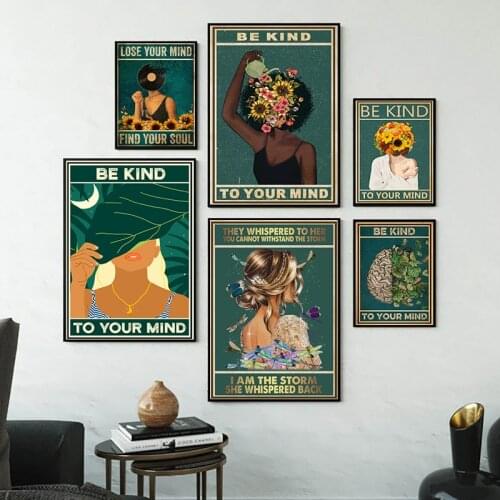 Retro Metal Poster Lose Your Mind Find Your Soul Inspirational Quote Music Wall Art Prints Abstract Bone Canvas Painting Decor