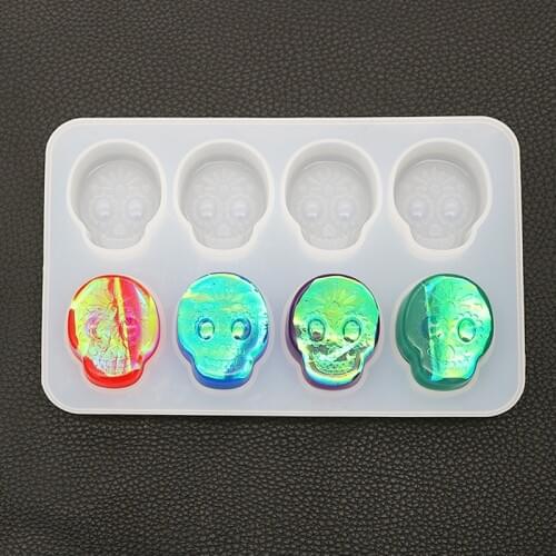 Gothic Silicone Mold Sugar Skull Mold Craft Supplies Mexican Halloween Mold Resin Art UV Resin Mold UVResin Pendant Mold