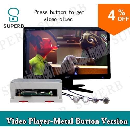 Chamber room prop video player metal button version from Superb press the buton to get the video clues doe room escape props