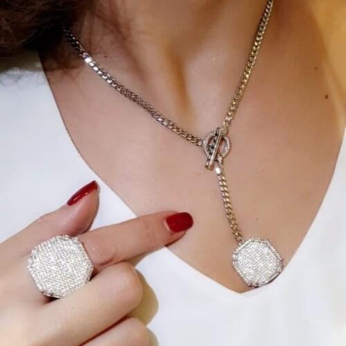 Jankelly Nigeria 2pcs Bridal Zirconia Jewelry Sets For Women Party, Luxury Dubai Nigeria CZ Crystal Wedding Jewelry Sets