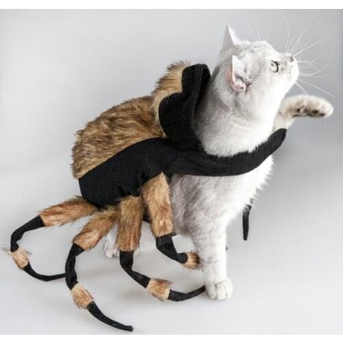 Pet Halloween Spider Cosplay Costume Funny Dog Cat Clothes Party Dressing Up S-M