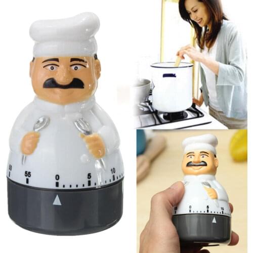 Kitchen Timer Analogue Alarm Clock Gadget Bell 60 Minute For Chef Cooking Food