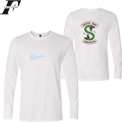 LUCKYFRIDAYF 2018 Tshirt Riverdale Southside Serpents T Shirts men Women Kawaii Tops Tee Casual Long Sleeve Hip Hop Streetwear