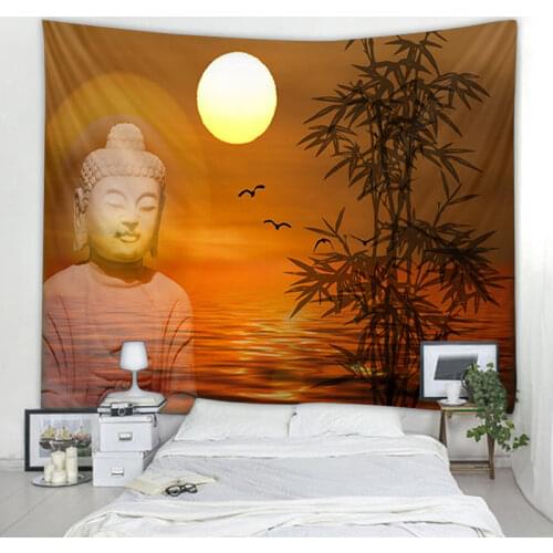 Mandala Buddha Statue Decoration Tapestry Bohemian Hippie Wall Decoration Tapestry Bedroom Dormitory Decoration Tapestry