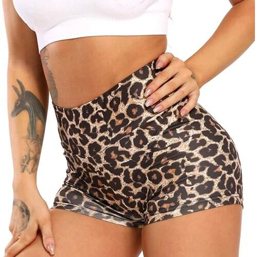 Fashion Leopard Print Women Shorts Casual Snake Print Fitness Short For Lady Women High Waist Casual Biker Short Femme #YJ