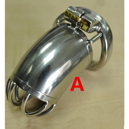 Latest Design Male Chastity Devices Stainless Steel Small Chastity Cage with Anti Off Ring Cockring Toys for Men G7-1-205