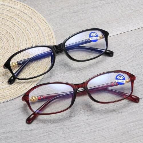 Retro Square Reading Glasses Men and Women Fashion Anti-Blue Light Reading Glasses +1.0+1.5+2.0+2.5+3.0+3.5+ 4.0