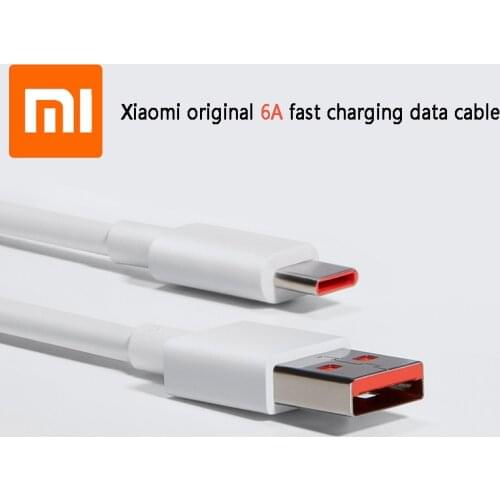 Original Xiaomi 6A Turbo Charger Cable Quick Charging Type C USB C Line PD 120W 50W MAX For Mi 10 ULTRA 11 9 8 33W For K30 Pro