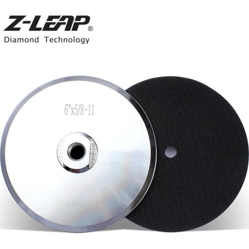 Z-LEAP 6inch Aluminum Base Backer Padfor Polishing Pads Sanding Discs Abrasive Disk M14 Or 5/8-11 Thread Backing Holder