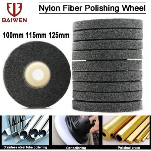2-10PC Nylon Fiber Polishing Wheel Grinding Sanding Disc Angle Grinder Wheels for Metal Ceramic Marble Wood Crafts 100/115/125mm