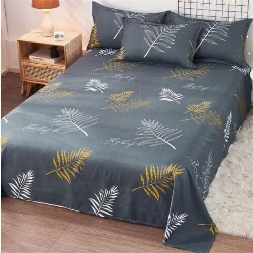 Bedding Top Sheet (1pc Flat Sheet + 2pcs Pillowcases) Fashion Reactive Printed Bedsheet Bed Linens for Kids Adults Comfortable