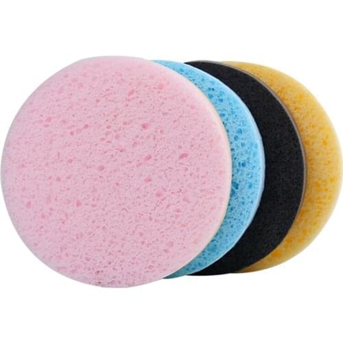 1pcs Natural Wood Fiber Facial Puff Face Cleanse Washing Sponge Exfoliator Cleansing Sponge Puff Facial Cleanser