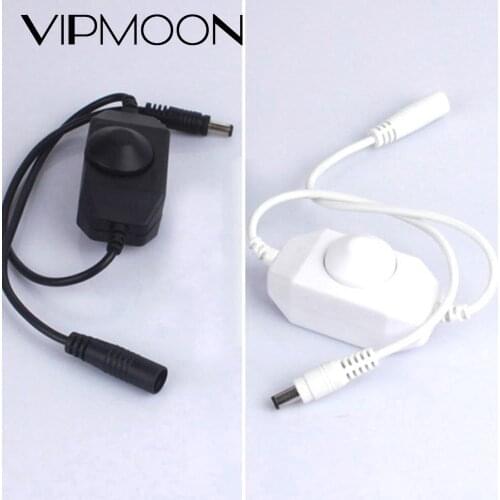 Manual LED Dimmer Switch Brightness Adjust Controller DC plug for 5730 5630 3528 5050 Single Color Strip Light LED Dimmer Switch