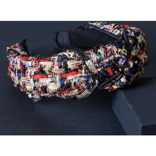 Fabric Headband Knot Women Print Hair band New Colorful Embroidery Color Fabric Hairbands Hair Accessories Set
