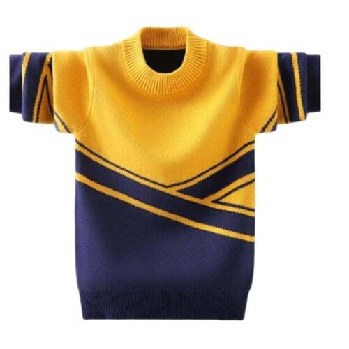 Boys sweaters 3-17T kids spring-fall warm jacket baby boys pullovers long sleeve knitted O-neck quality teeange bottoming shirt