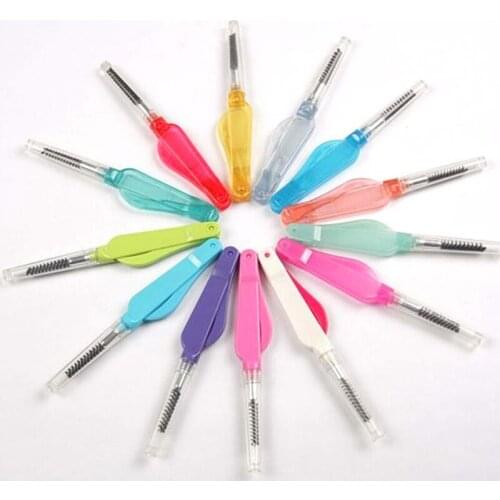 1 Piece Lady Portable Foldable Eyelash Brush Mascara Wands Eyebrow Comb Brush Beauty Makeup Tool