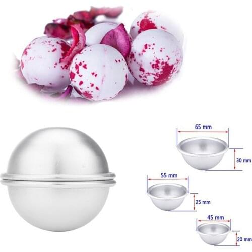 2pcs Aluminum Bath Bomb Molds DIY Homemade Crafting Bath Round Ball Moulds Crafting Gifts Semicircle Sphere Mold 2