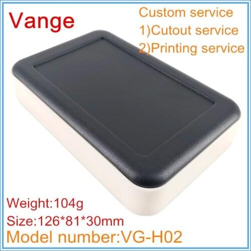 5pcs/lot good material plastic housing IP54 hand-held ABS plastic enclosures box for portable device 126*81*30mm